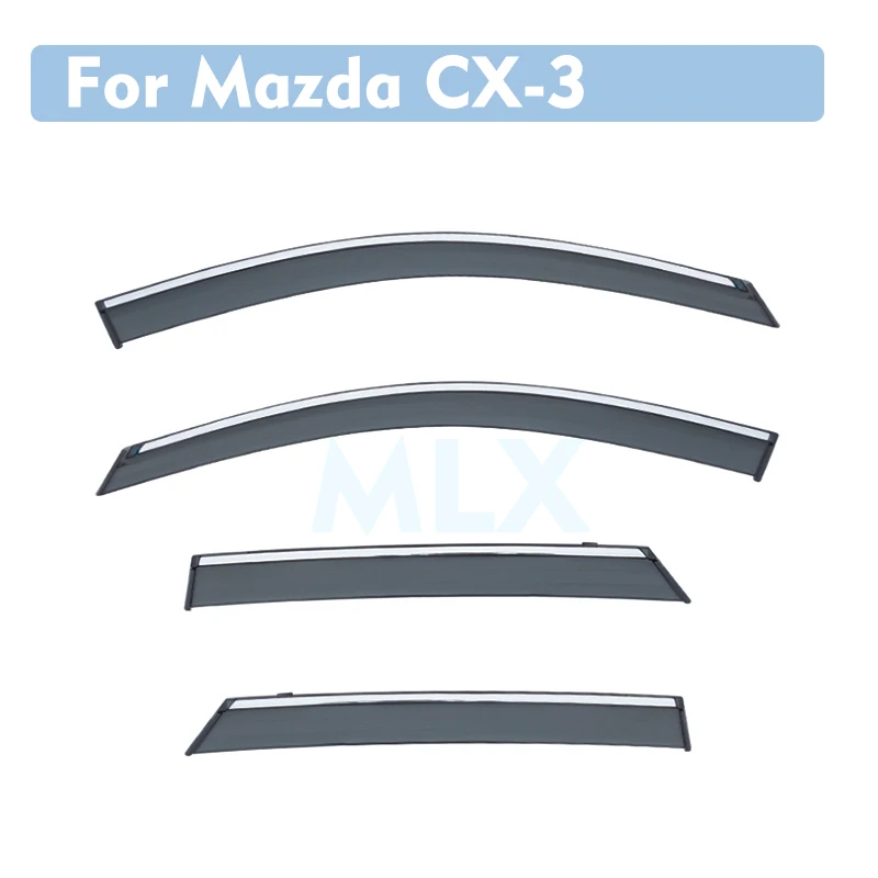 Accessories FOR Mazda CX-3 CX3 2016 2017 2018 2019 Car Window Deflector Visor Shade Sun Rain Guard Window Air Awnings