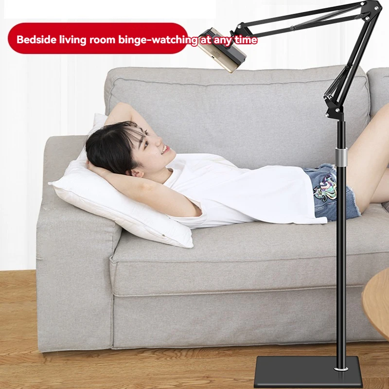 Mobile phone stand floor-standing bed live streaming iPad tablet shooting video photo multi-functional telescopic support shelf