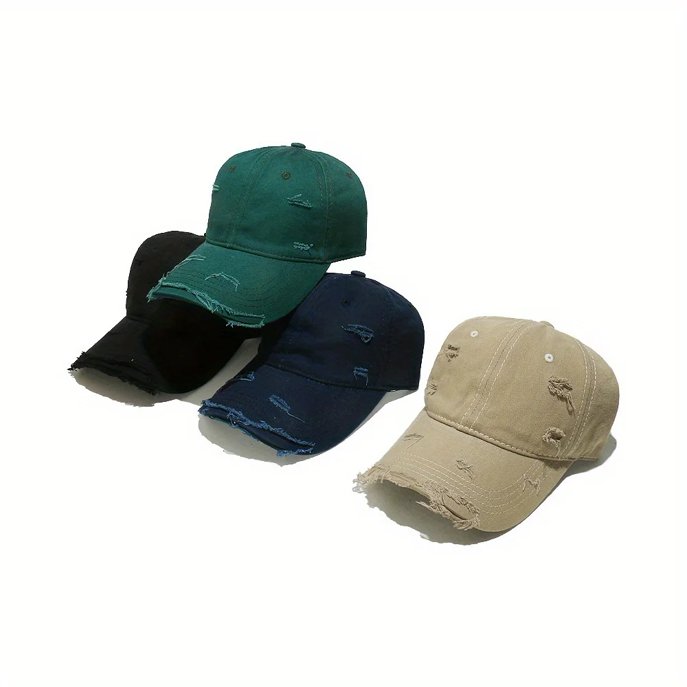 

Unisex Vintage Baseball Cap Distressed Broken Edge Design Hip Hop Sun Hat for Outdoor Activities