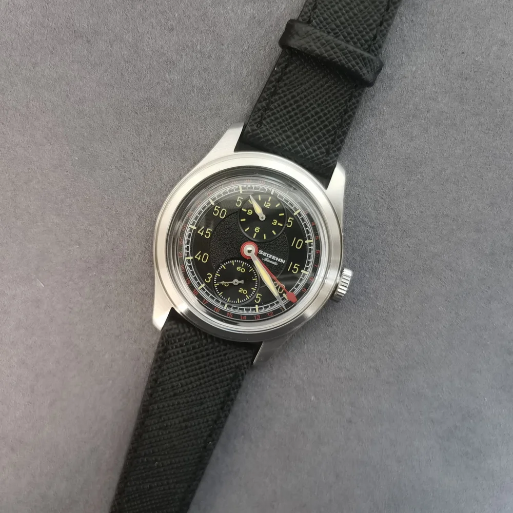 MERKUR Jam Tangan Pilot Pria Jam Tangan Mekanis Berliku Manual 38Mm Dial Silang Safir M01D Mov.