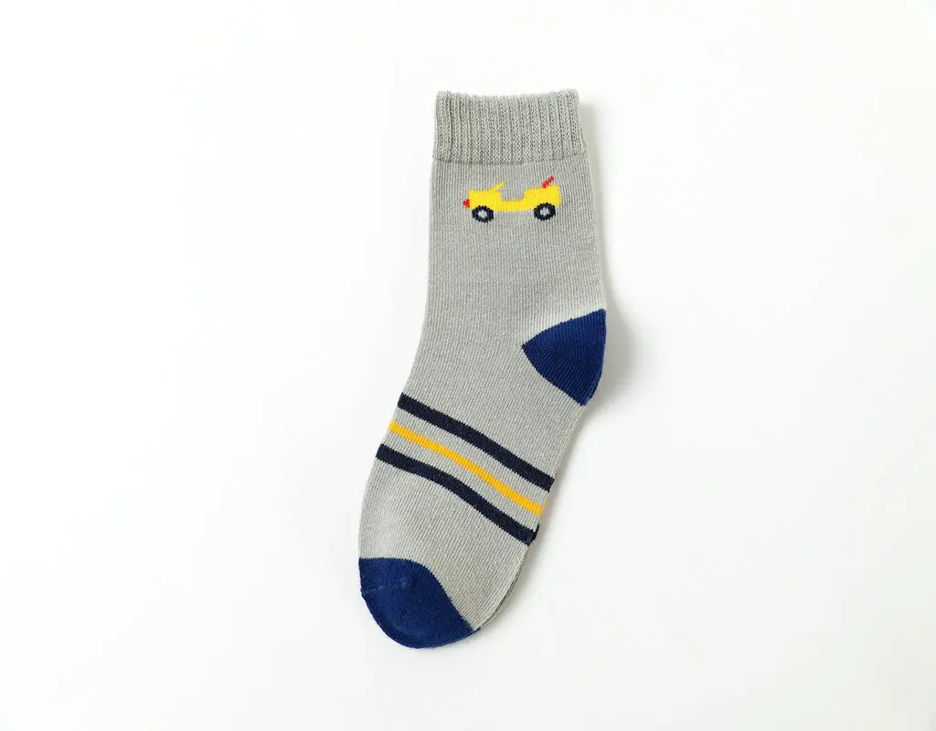 Neue kinder Socken Baumwolle Gestreiften Auto Jungen Socken Frühling Herbst Cartoon Student Socken Für Jungen 3-15 jahre – Detail 10