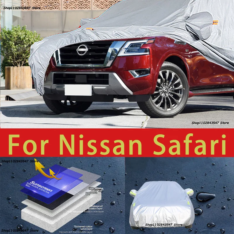 For Nissan Safari Car protective cover, sun protection, cooling protection, car clothing, car paint protection auto