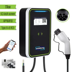 Andalung Type 2 Electric Car Charging Station EV Charger GBT 11kW 16A With APP Wifi Control   Electric Car Charger