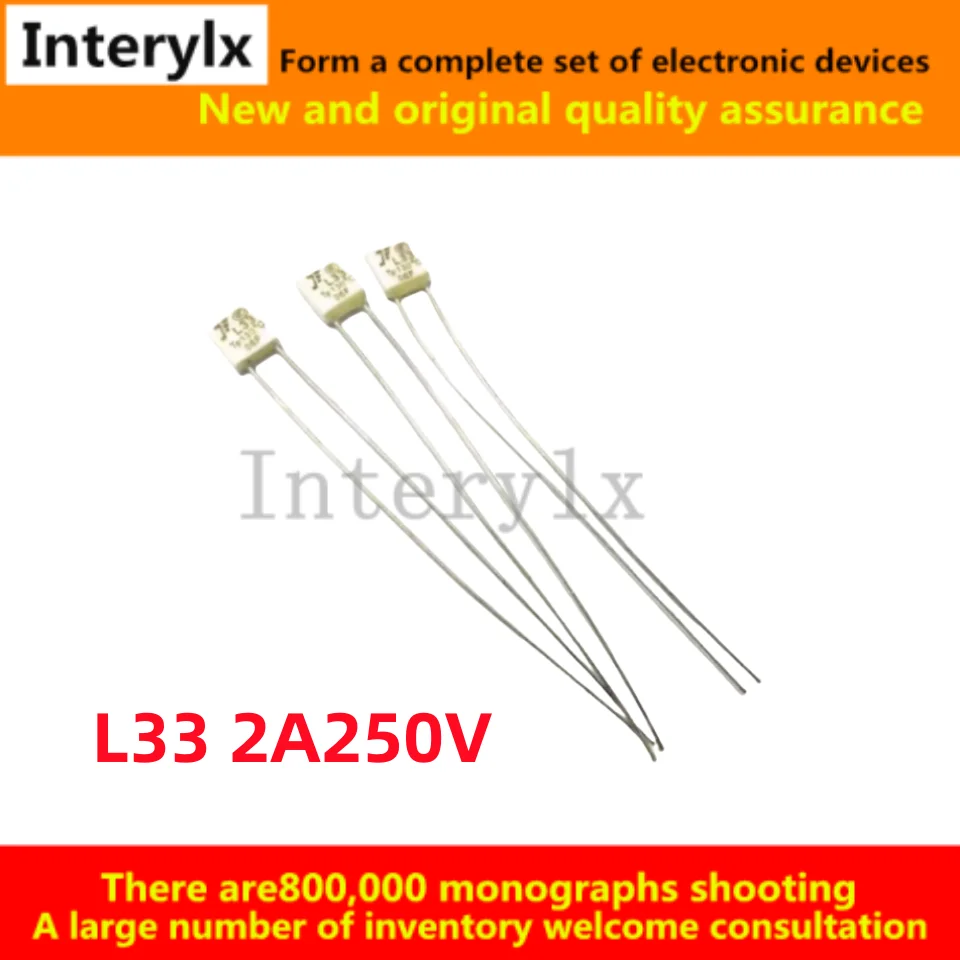 10Pcs/Lot JK ​​temperature fuse L33 L30 125 degrees 130 degrees 2A JK 130 degrees 250V Small square temperature fuse