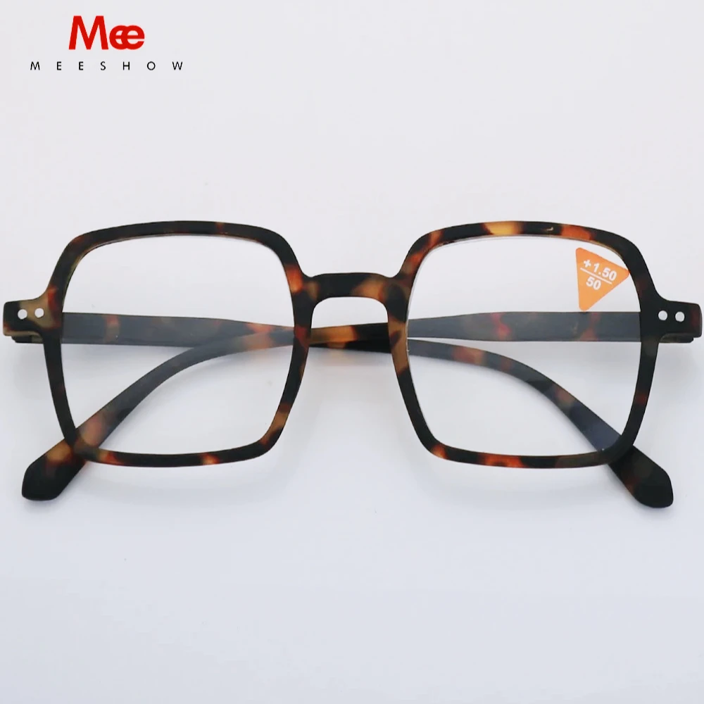 

Meeshow Brand New Reading Glasses Square Women's Retro Office Frame Men Europe Stylish blue eyeglasses gafas Lesebrille 2432