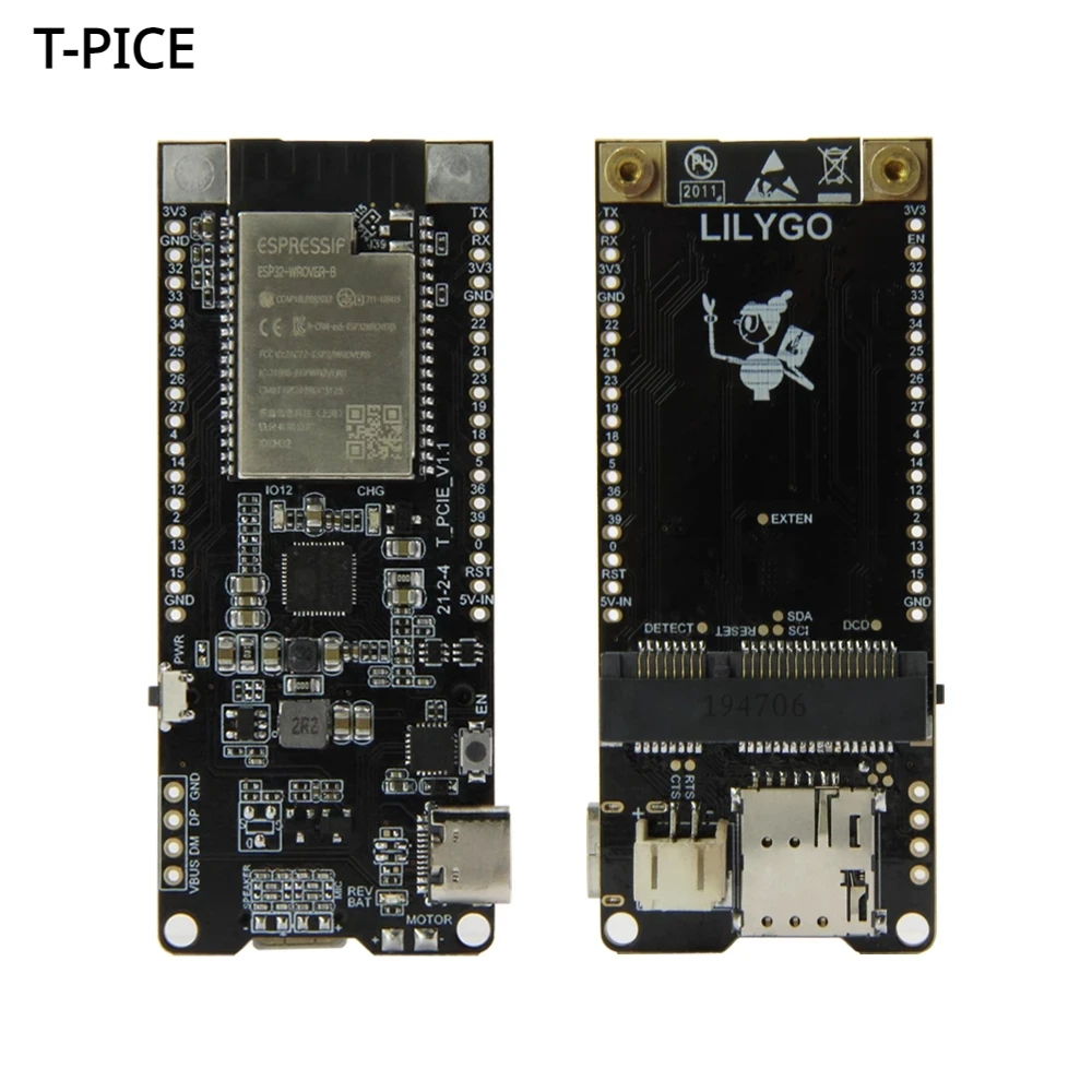 LILYGO TTGO T-PCIE ESP32-WROVER-B AXP2101 Chip WIFI BT Nano Card SIM Series Composable Development Board Hardware