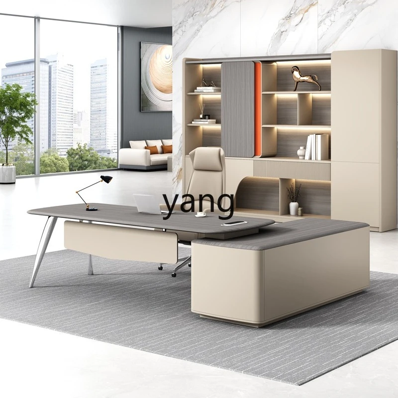 

LH Simple Modern Single Office Furniture Manager Office Desk and Chair