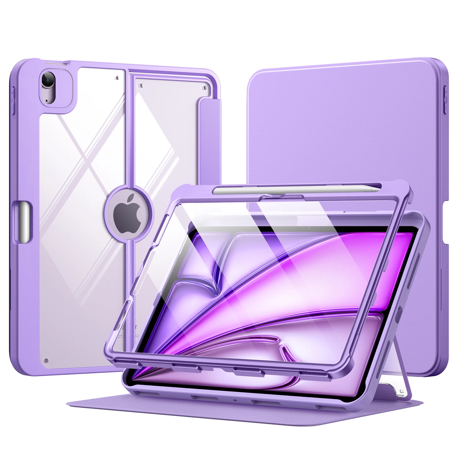 For iPad Air 11 Inch Case 7th/6th Generation M3/M2 2025/2024, iPad Air 5th/4th Gen Case 10.9 Inch 2022/2020 with Pencil Holder
