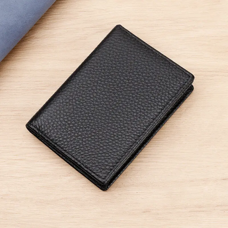 High Quality Mens Leather Credit Cards Cases Bank ID VIP Business Card Holder Slim Pocket Money Wallet Portable Thin Cardbag