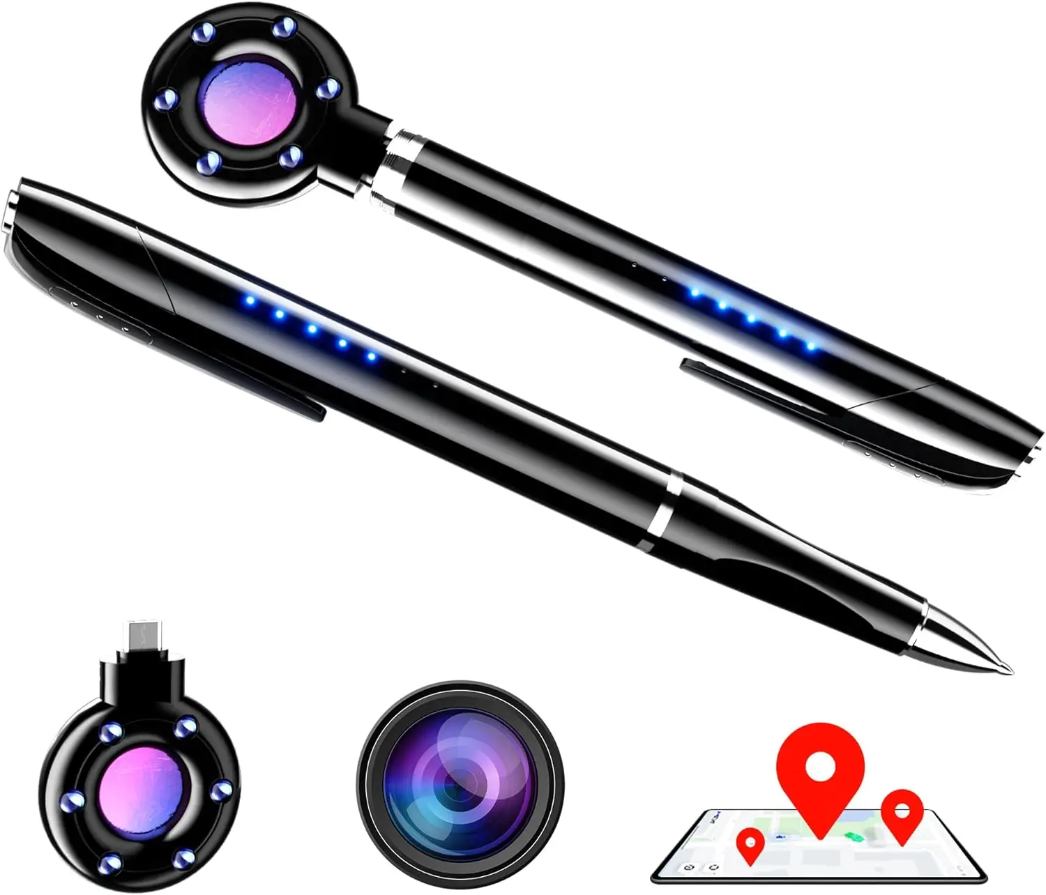 Anti Candid Hidden Kamera Detektor Stift Anti Diebstahl Drahtlose Spion Pinhole Kamera Infrarot Erkennung GPS Tracker Spy Gadgets Scanner