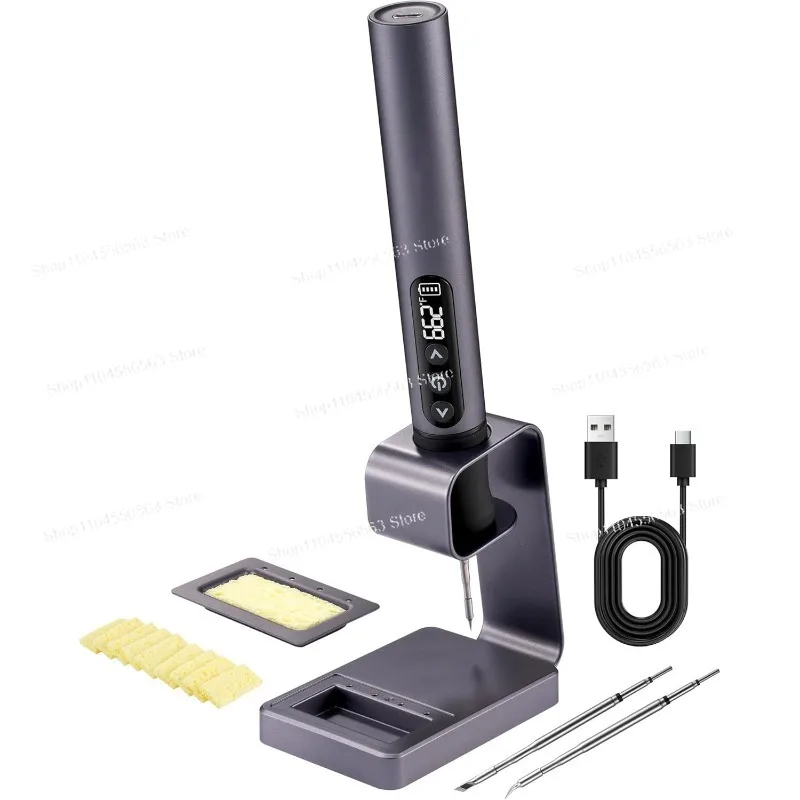 مكواة لحام كهربائية ذكية T1 (2600 مللي أمبير في الساعة) - أداة لحام نقطي عبر الحدود ببطارية ليثيوم، مكواة لحام منزلية صغيرة من القصدير #3