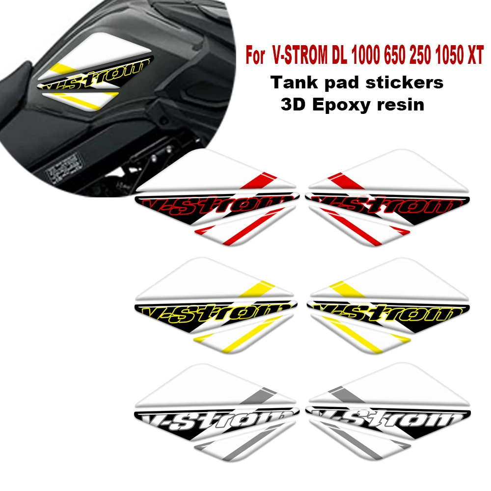 

3D resin Motorcycle Tank pad protection stickers decals For Suzuki V STROM VSTROM DL 1000 650 250 1050 XT 650XT 1050XT