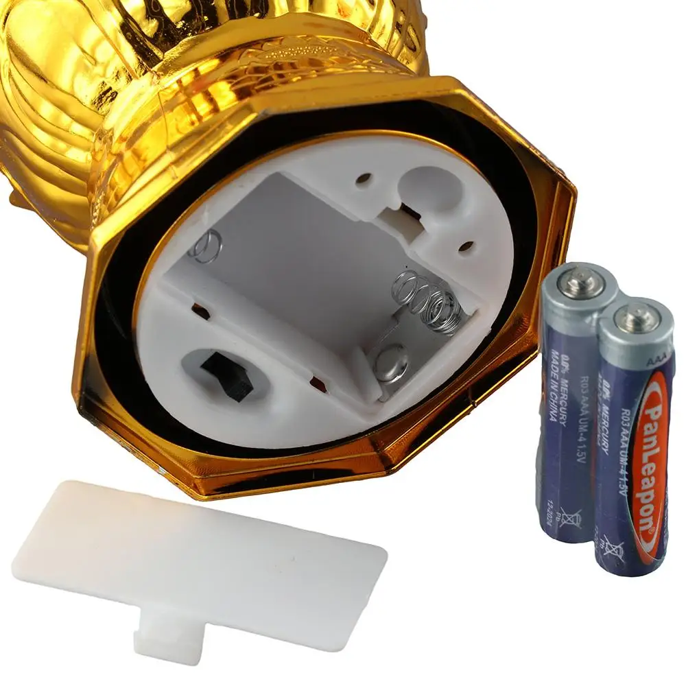 2 قطعة ضوء اللوتس الإلكترونية الأحمر لوتس مصباح LED أضواء الشموع أضواء البوذية بطارية LED مصباح Finials بطارية ضوء الليل المنزل #4