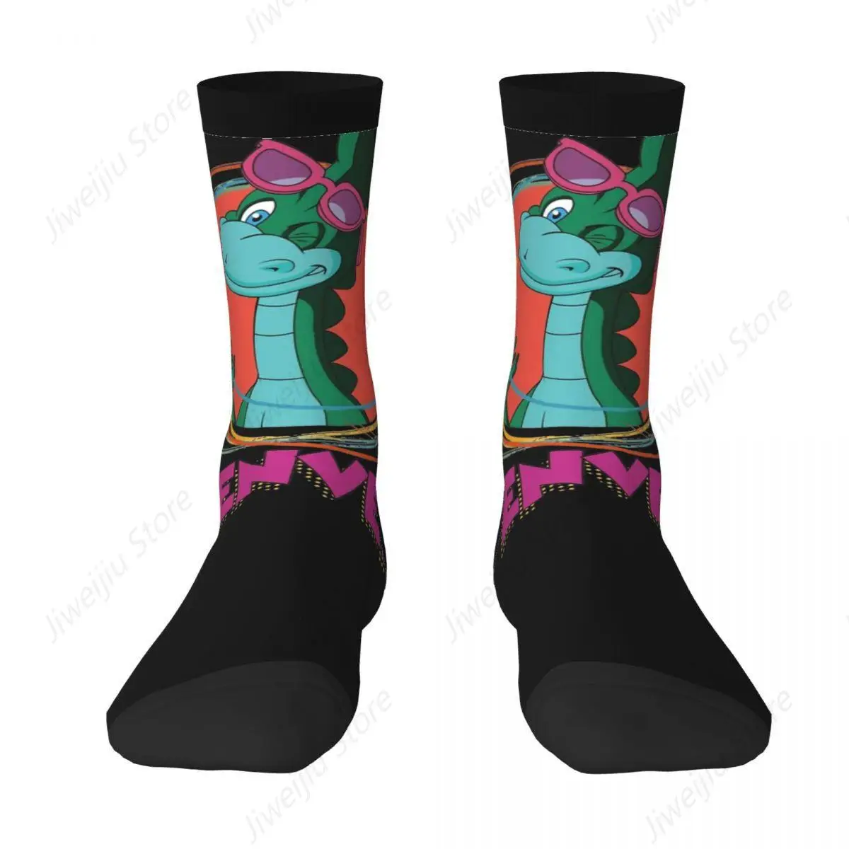 Denvers The Last Dinosaur Funny (2) Socks Winter Stockings Trendy Men Medium Soft Socks Graphic Skateboard Anti Slip Socks