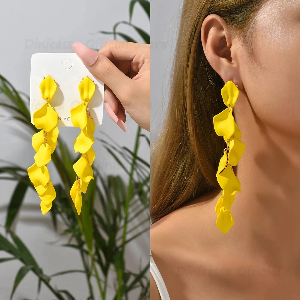 Fashion women Clip on Earrings Jewelry Exquisite Acrylic Oorbellen Clips Luxury Women\'s Prom Party Earrings