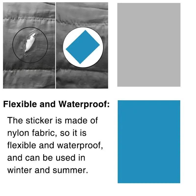 Self Adhesive Repair Sticker Waterproof Repair Patch Nylon Patch For Tents Backpack Rubber Dinghy Air Mattress Repair Sticker