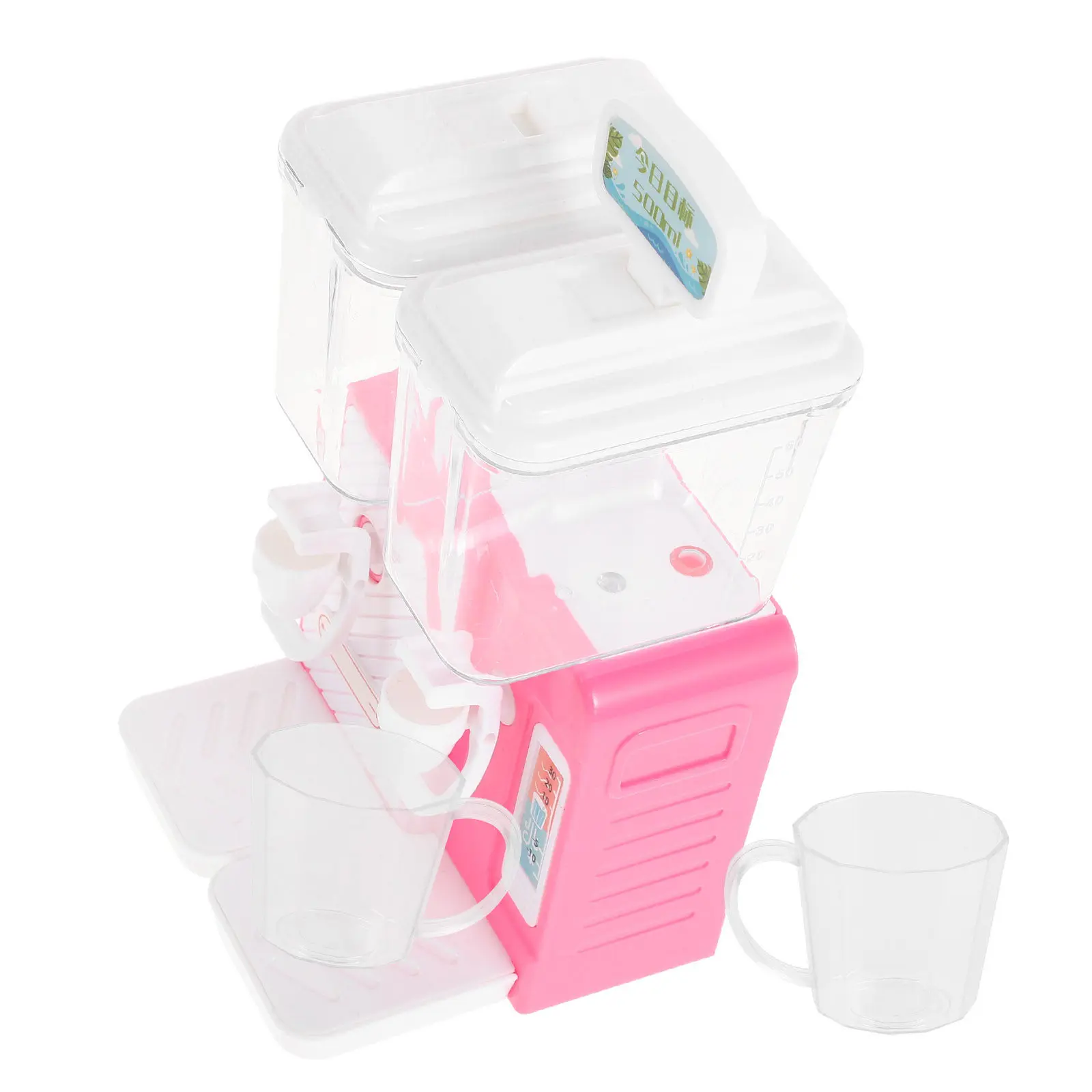 

Mini Water Dispenser Kids Adorable Dual Outlet Press Down Interactive Educational Fun Role Playing Cute Water Dispenser for Kids