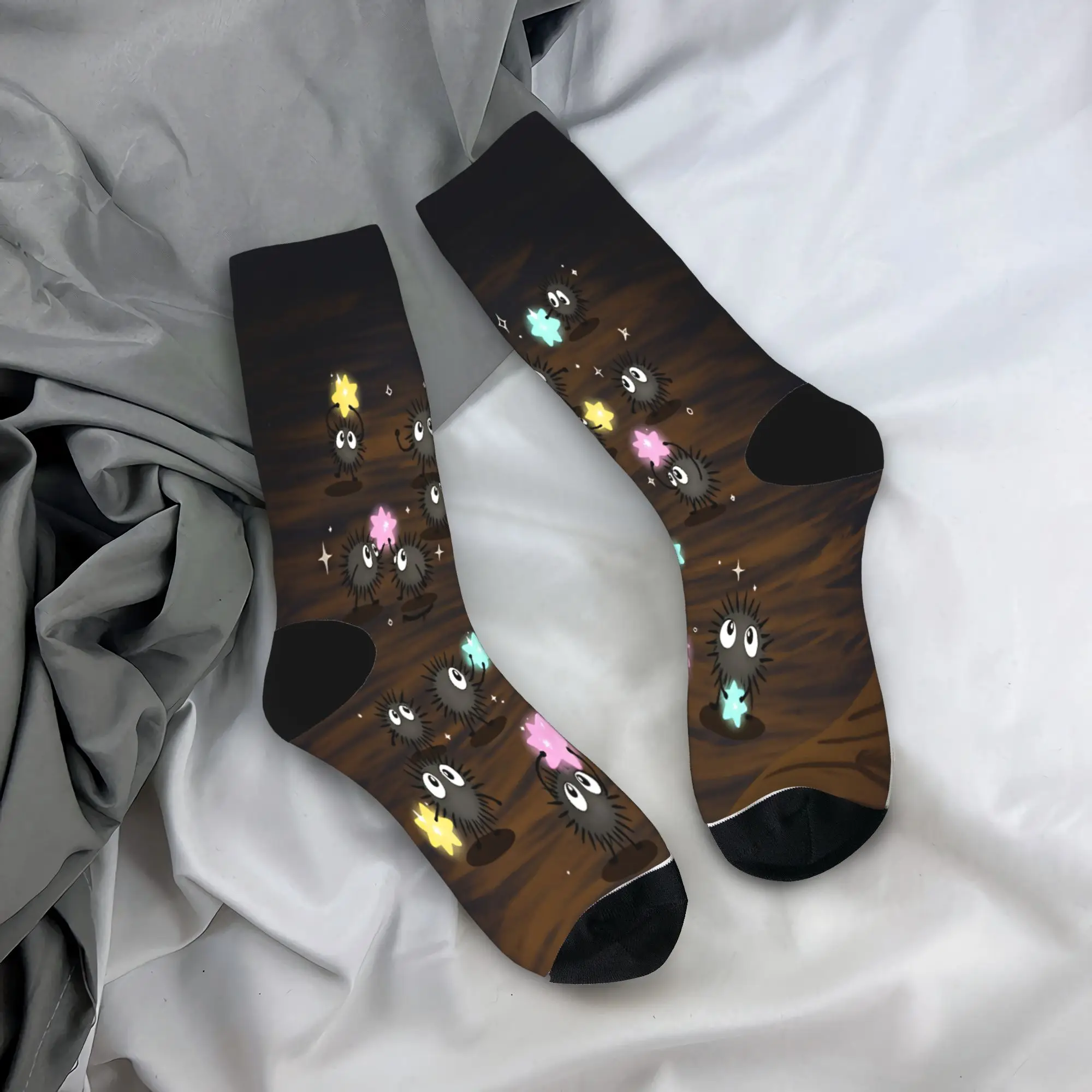 Soot Sprites M-Mononoked Socks  Non Skid Stockings Men Comfortable Outdoor Socks Spring Casual Graphic Socks