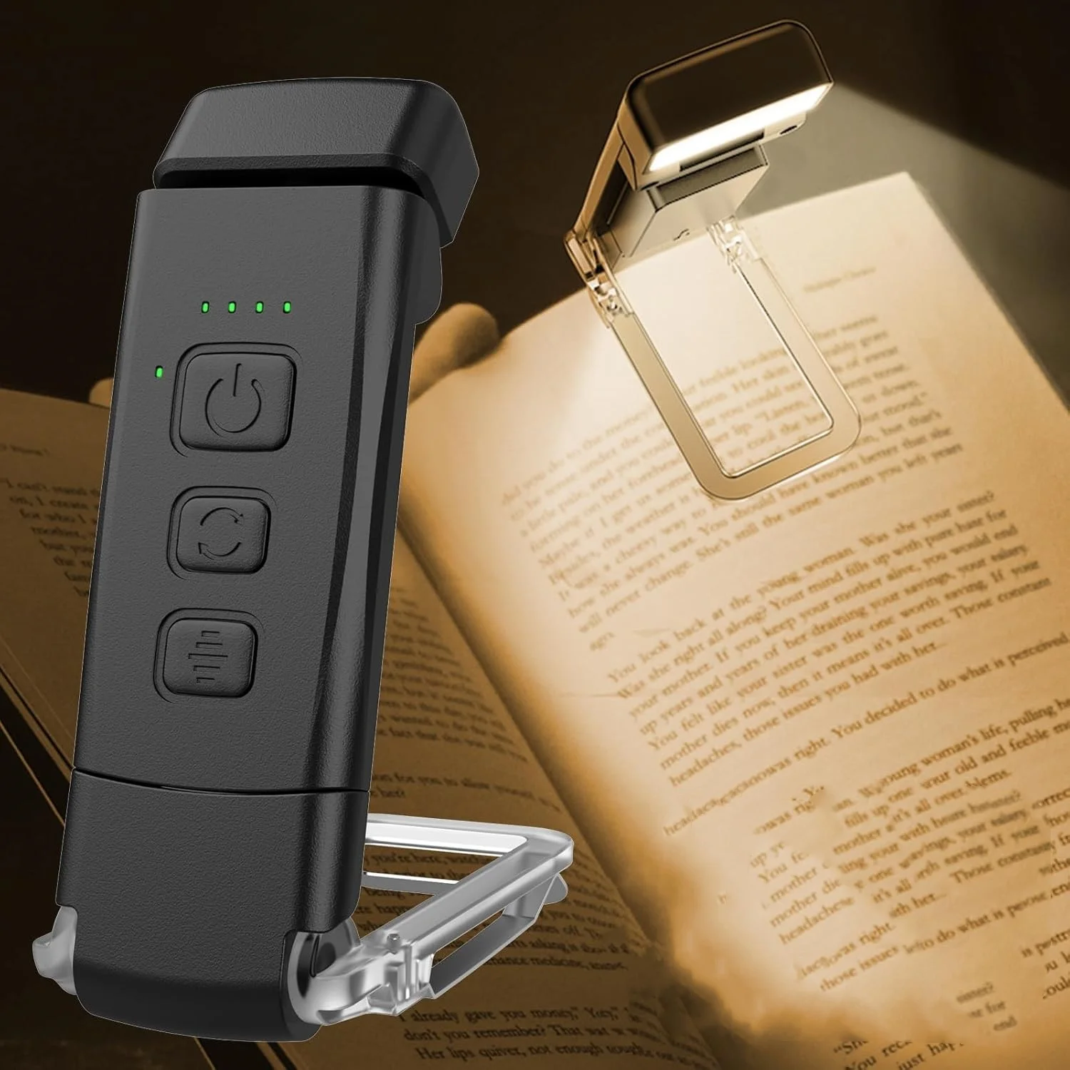 Book Light Rechargeable Reading Light USB Portable Flexible Easy Clip Night Reading Lamp Dimmable Decorative Lighting 500mAh