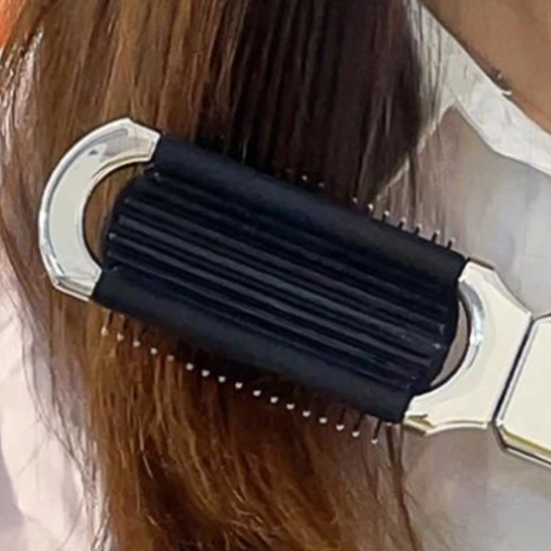 

Складная мини-карманная расческа для волос с зеркалом, портативная массажная расческа, щетка для салона, путешествий, инструменты для укладки макияжа на открытом воздухе