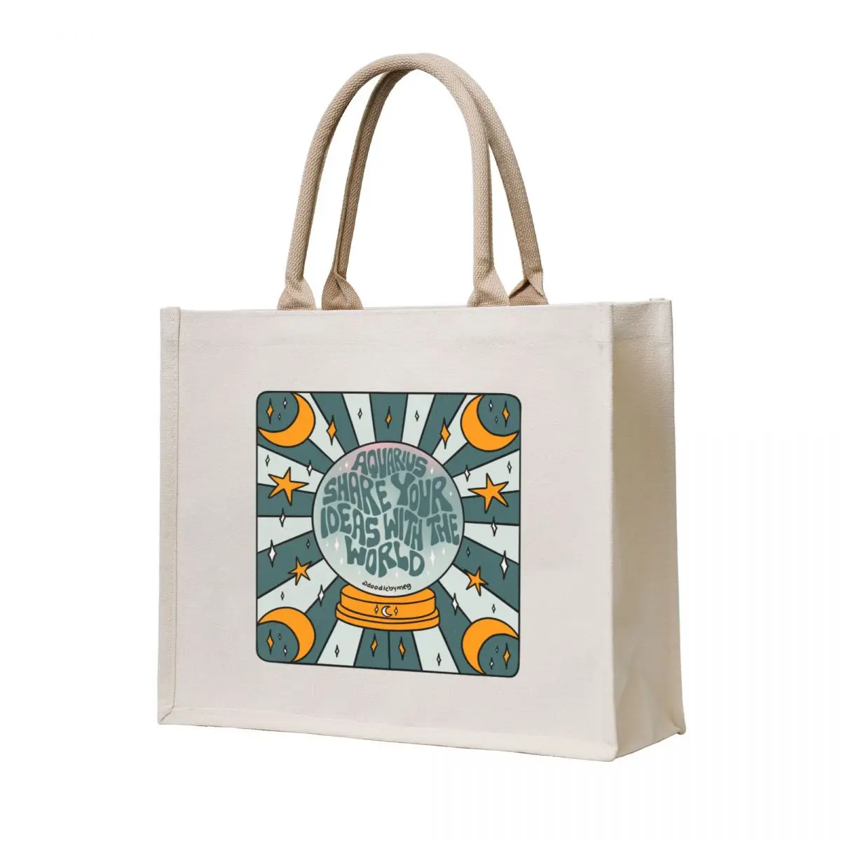 

Aquarius Crystal Ball Tote Bag Women's handbag Women's shopper Women's tote bag Canvas stote bag