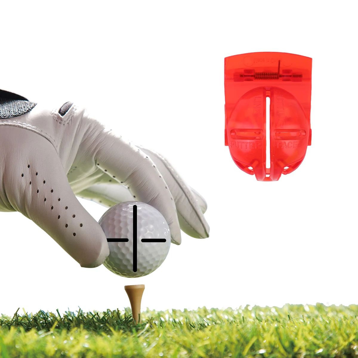 

5 Pcs Golf Clip Marker Ball Drawing Putting Tool Liner Putter Template Markers Spherical