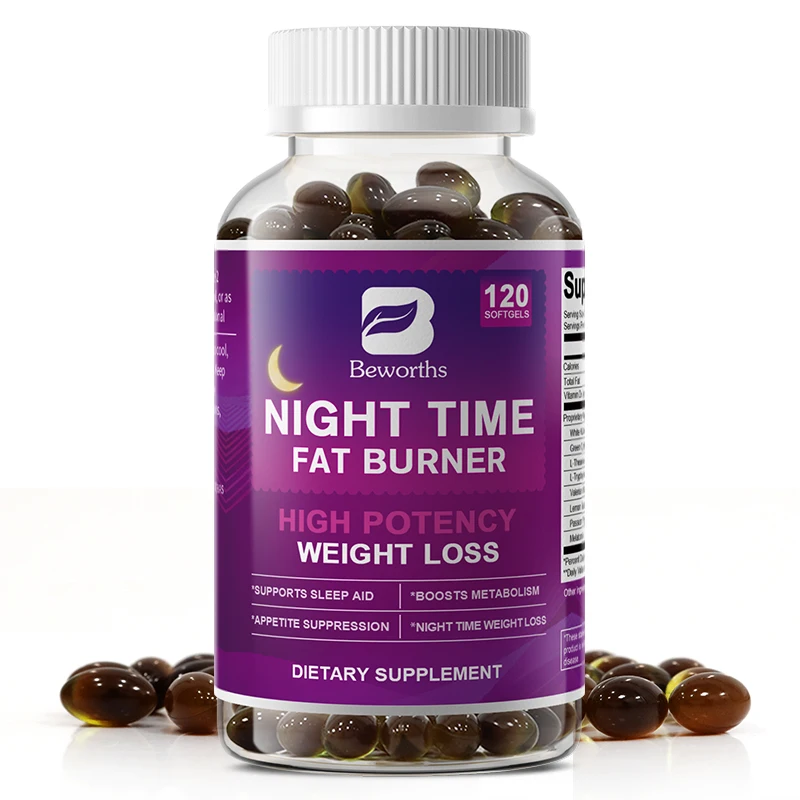 BEWORTHS Night Time Capsules Plus Vitamin D3 White Kidney Bean Extract Melatonin,L-Theanine,Green Coffee Bean Extract
