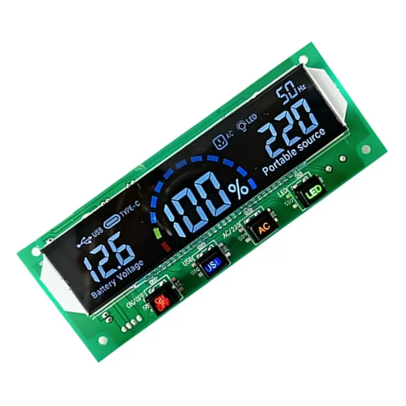 AAAN-QC3.0 USB Fast Charging Display Screen Inverter LED LCD Screen DC AC Voltage Switch Control