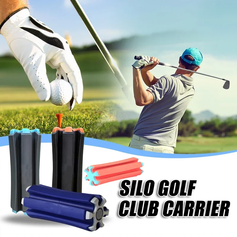 Support de club de golf portable à clipser, matériau ABS + l'horloge, support de club de golf, sac de rangement, entraîneur de swing, accessoires d'entraînement de golf en plein air