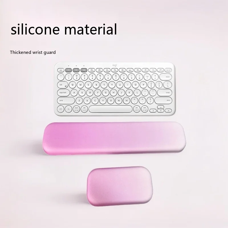 Memory-Schaum-Tastatur-Handballenauflage, quadratische Form, 5 Farbverläufe, ergonomische Unterstützung für Büro und Gaming – Detail 4