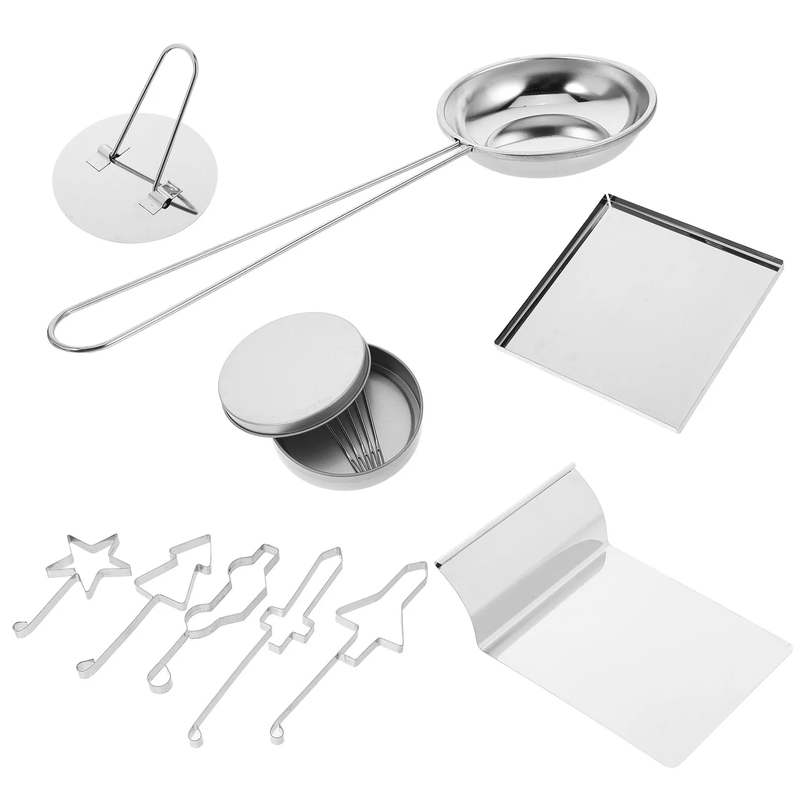 1 Set Stainless Steel Cookie Molds Needle Kit Korean Sugar Candy Making Tools For Easter Spring Festival Baking Multi-Shape Cake - view 6