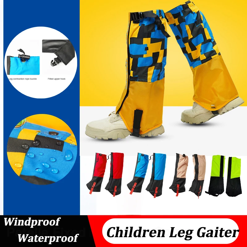 Children Travel Leg Warmers Waterproof Legging Gaiters Winter Skiing Snake Shoes Cover Camping Foot Warmer Legs Protection Guard