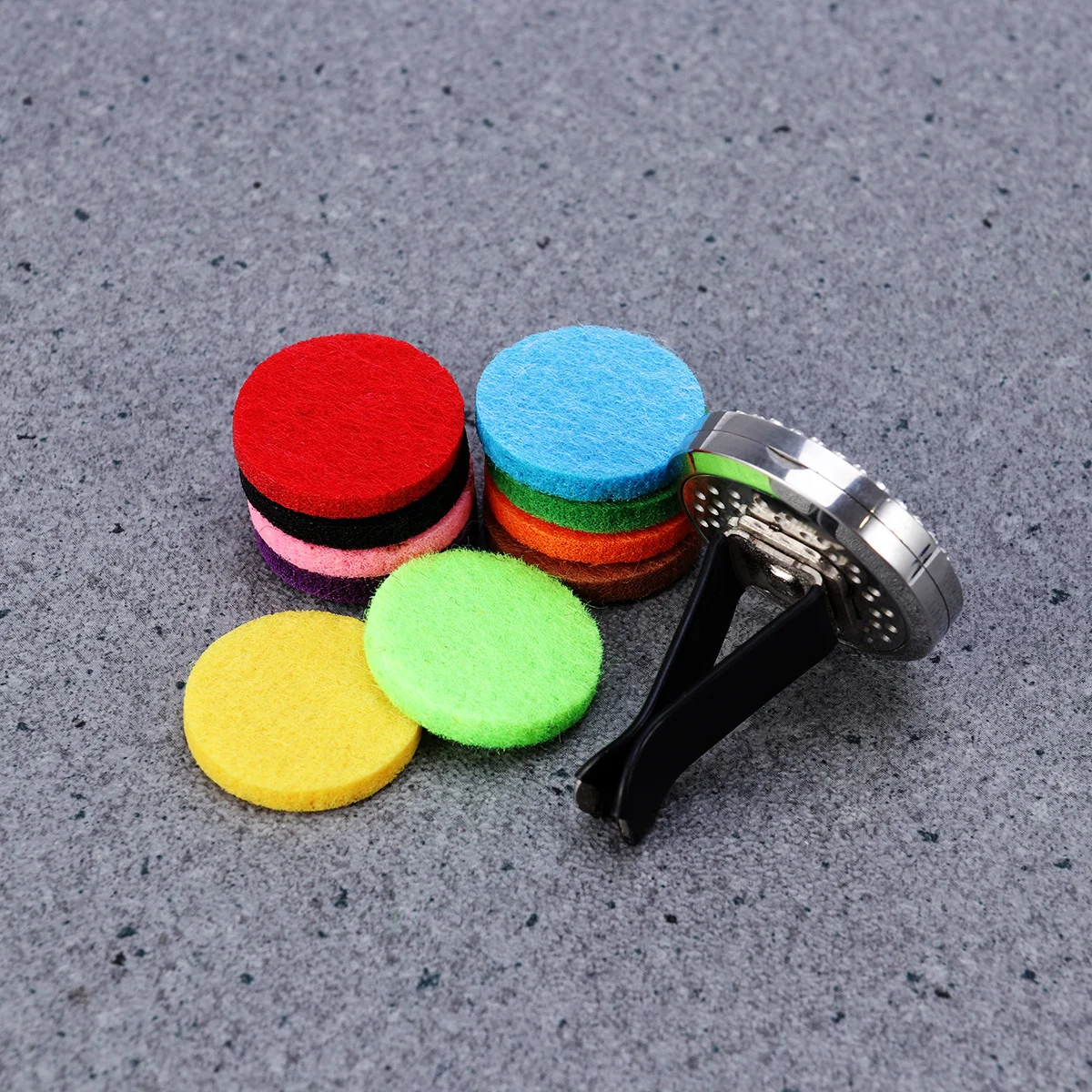 

1pcs Stainless Steel Car Perfume Clip Air Freshener 10 Aromatous Cotton Slices Vent Diffuser For Car Office Home Bathroom