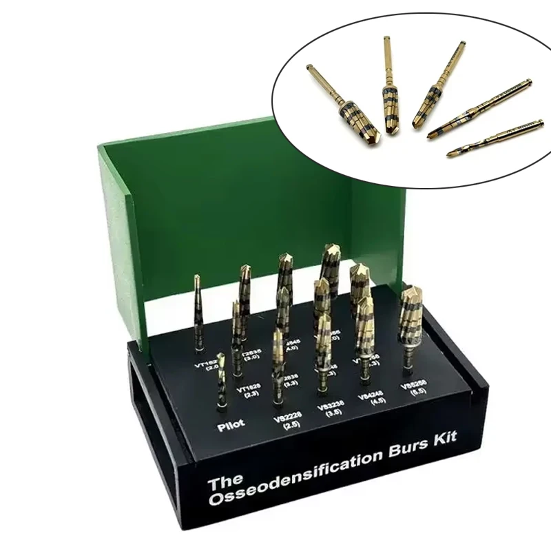 

Dental Implant Osseodensification Burs & Drivers Set - Complete Drills Kit with Maxillary Sinus Lift Tools for Implant Surgery