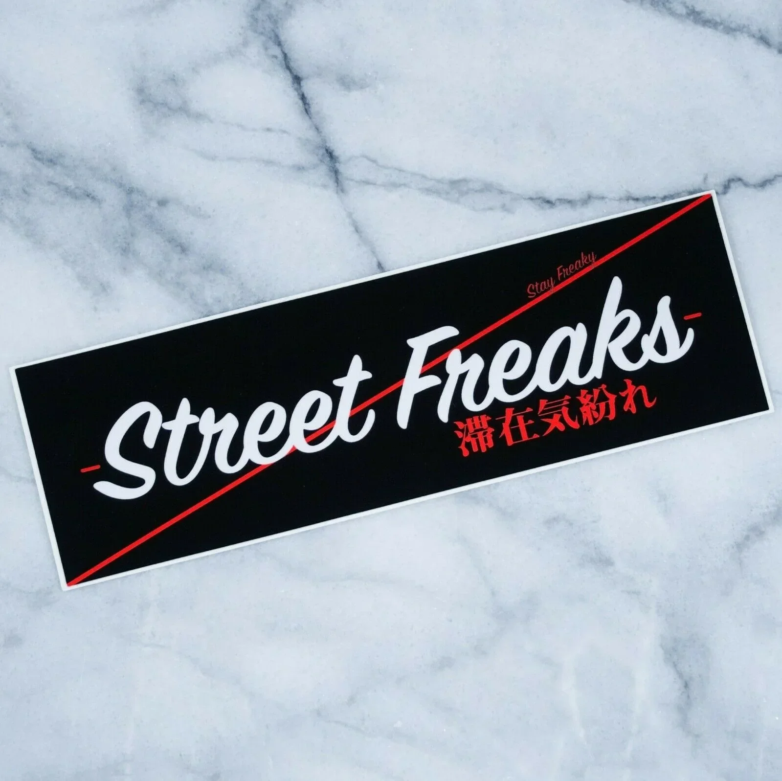 For Street Freaks Red Slap Stickers ~CAR DECAL VINYL CAMBER STANCE JDM TUNER JAPAN