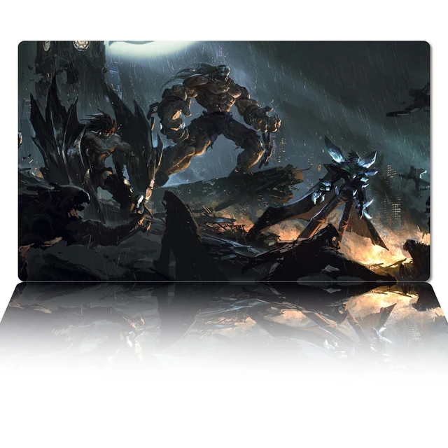 YuGiOh Destiny HERO - Dreadmaster TCG Mat D-HERO Bloo-D Trading Card Game  Mat CCG Playmat Rubber Mouse Pad Free Bag 600x350x2mm - AliExpress