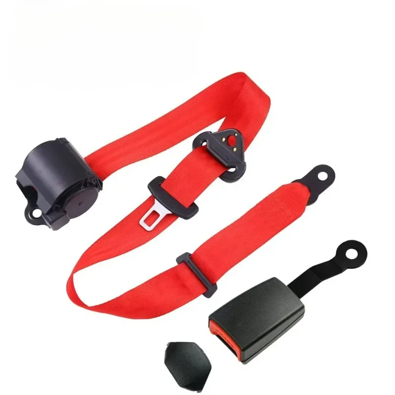 Universal Retractable 3-Point Car Seat Belt Adjuster Emergency Lock Driver Safety Belt Auto Accessories