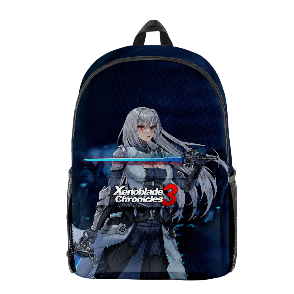 Imagem -05 - Xenoblade Crônicas Jogo Mochila Estudante Bolsa de Escola Unisex Daypack Zíper Traval Bolsa 2023 Novo Harajuku