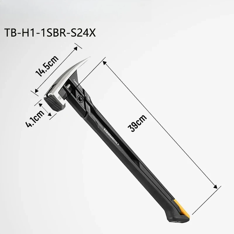 TB-H1-1SBR-S20X TB-H1-1SBR-S24X Shockproof Steel Hammer Rubber Shock-Absorbing Handle Magnetic Nail Groove Hammer