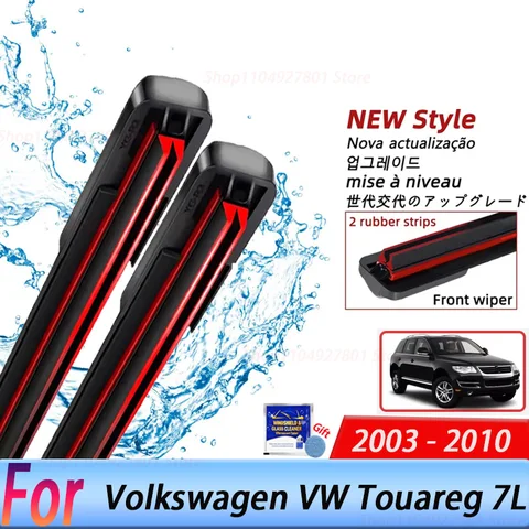 Щетки стеклоочистителя для Volkswagen VW Touareg 7L 2003-2019, щетки для переднего лобового стекла, автомобильные аксессуары, крышка, весна 2008
