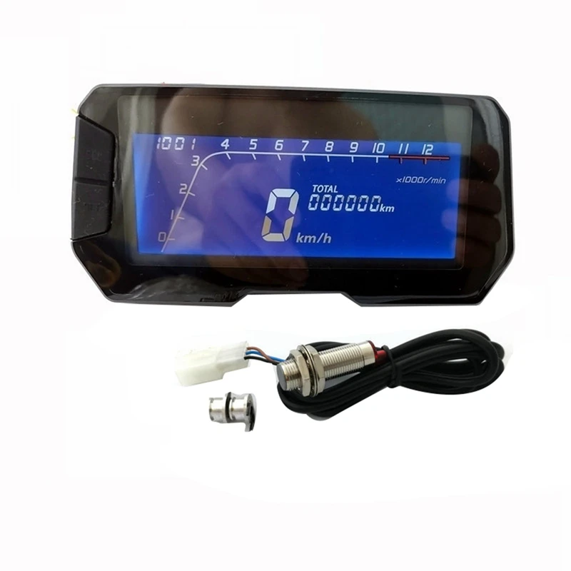 

LED 12000RPM 6 Gear Universal Motorcycle LCD Digital Speedometer Backlight Odometer 2 4 Cylinders Meter