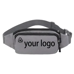 Custom waist pack Casual bag Men's and women's mobile phone bag Crossbody chest bag Running fitness sports waist pack