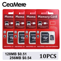 CeaMere 10Pcs TF SD Memory Cards Set 2GB/8GB/16GB/64GB/128GB UHS-I U3, Factory wholesale, Ideal for Smartphones, Cameras & More