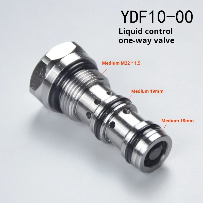 Excavator threaded cartridge hydraulically controlled one-way valve YDF10-00 excavator hydraulic accessories