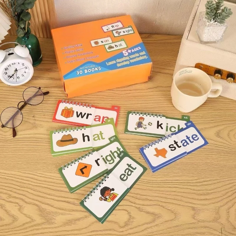 Reading Rhymes Flipping Books Early Education Learning Flashcards Children's Learning Supplies Multiple Contents Clear Printing