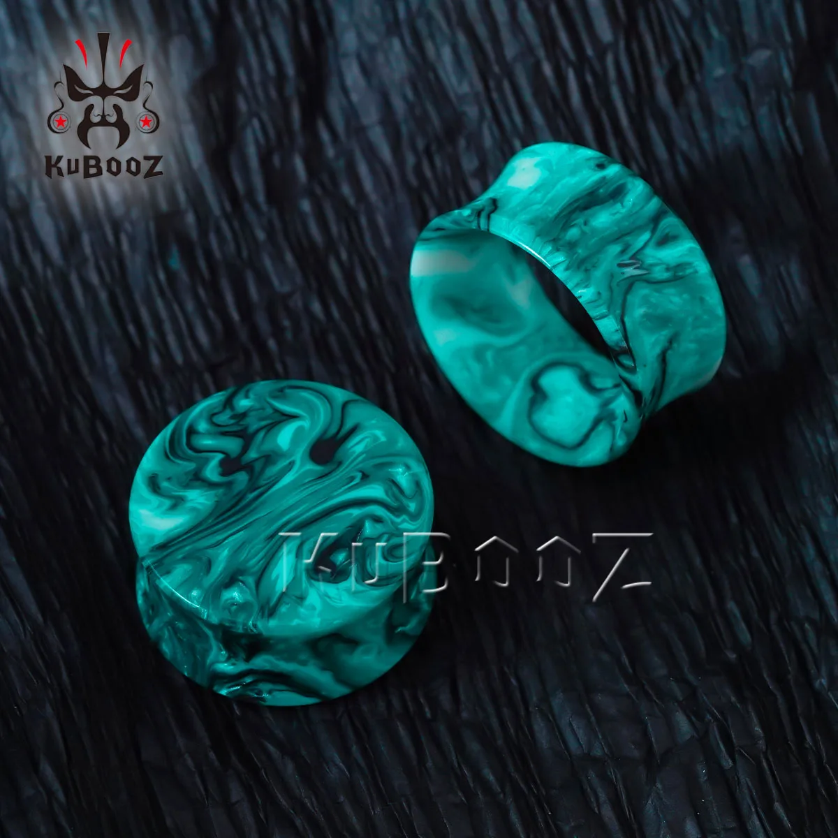 KUBOOZ Coole bunte Acryl-Ohrtunnel, Plugs, Messgeräte, Expander-Ohren, Körperpiercing, Schmuck, Ohrringe, 2 Paar – Detail 3