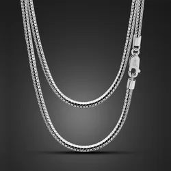 Italy100% 925 Sterling Silver Snake Chain Necklace Men & Women 3MM-4MM Chokers 16