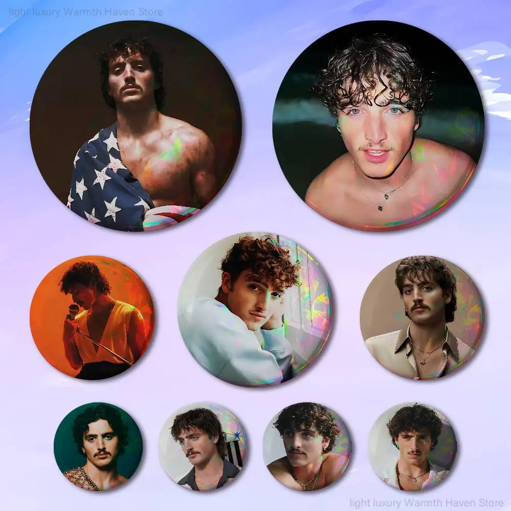 B-Benson Boone American Heart Pins 58mm Cute Cartoon Badge Handmade Brooches for Backpack Accessories