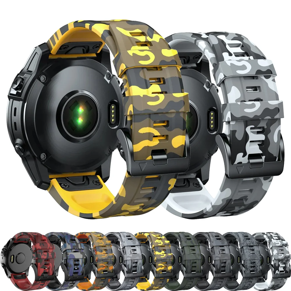Pasek Quickfit 22 26 mm odpowiedni do zegarka Garmin Fenix 8 47 mm E 7X 7 Pro 6X 6 Pro 5X 5Plus Enduro 3 Silikonowa bransoletka na rękę
