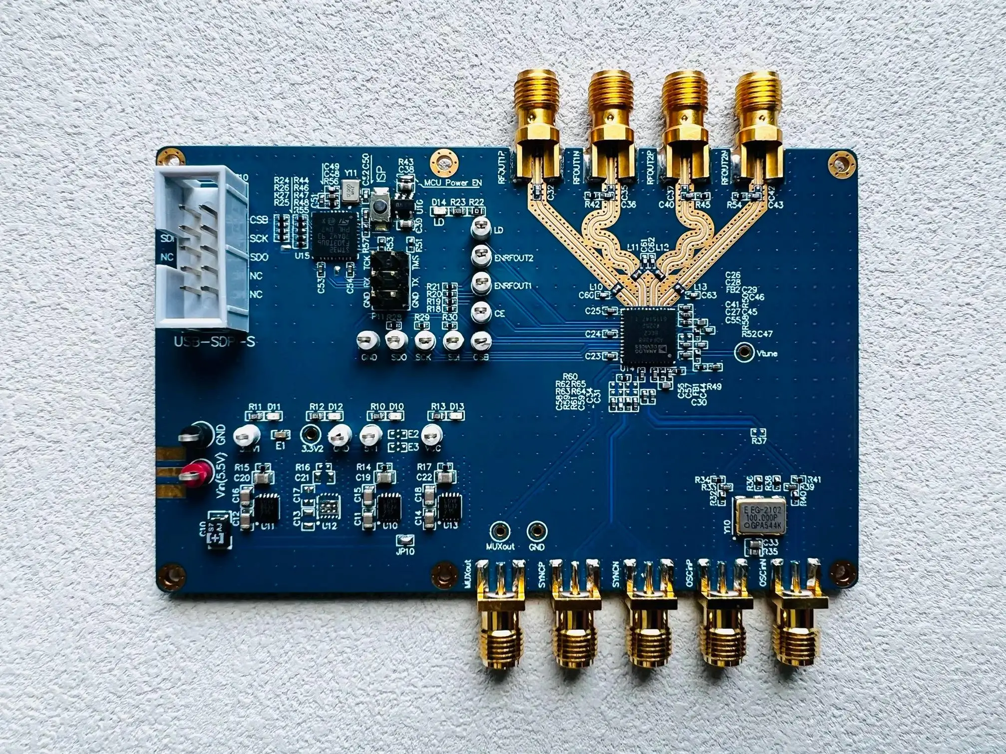 Frequency  Source PLL Module ADF4382/ADF4368 Phase-Locked Loop RF Source 687.5MHz - 22GHz Frequency Output Signal source  EVM